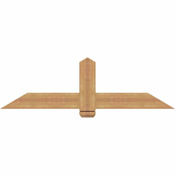 Ekena Millwork Eugene Smooth Timber Gable Bracket, Western Red Cedar, 60"W x 17"H x 1 1/2"D x 5 1/2"F, 7/12 Pitch GBW060X17X0206EUG00SWR - main
